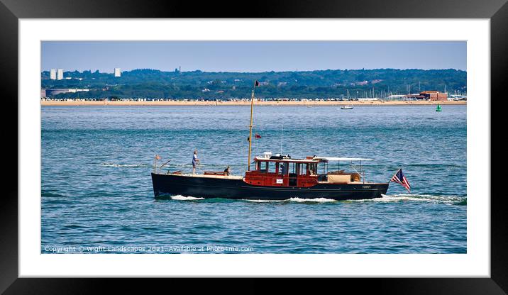 Carina a Lawley 59 ft Motor Yacht 1918 Framed Mounted Print by Wight Landscapes
