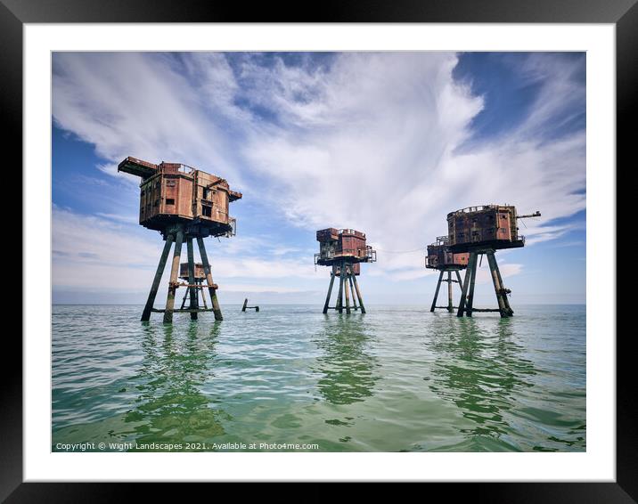 Maunsell Forts Framed Mounted Print by Wight Landscapes