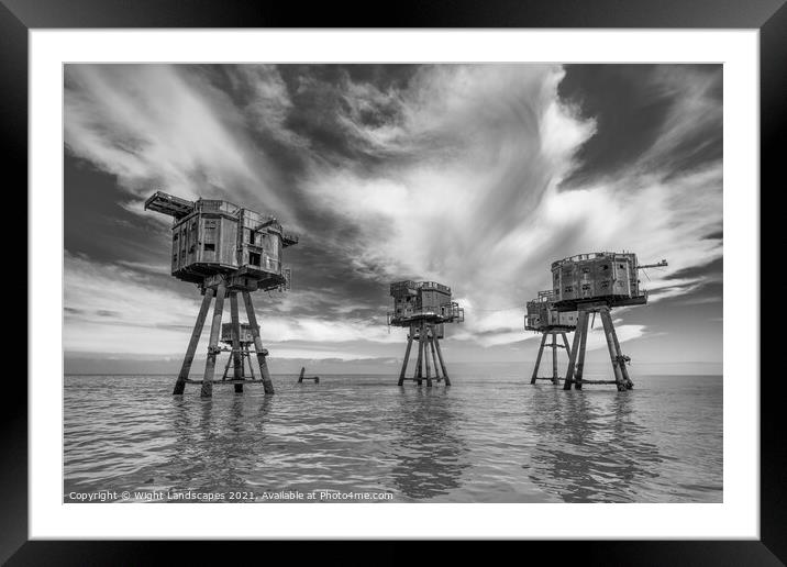 Shivering Sands Maunsell Forts Framed Mounted Print by Wight Landscapes