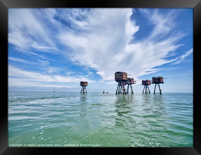 Shivering Sands Maunsell Forts Framed Print by Wight Landscapes