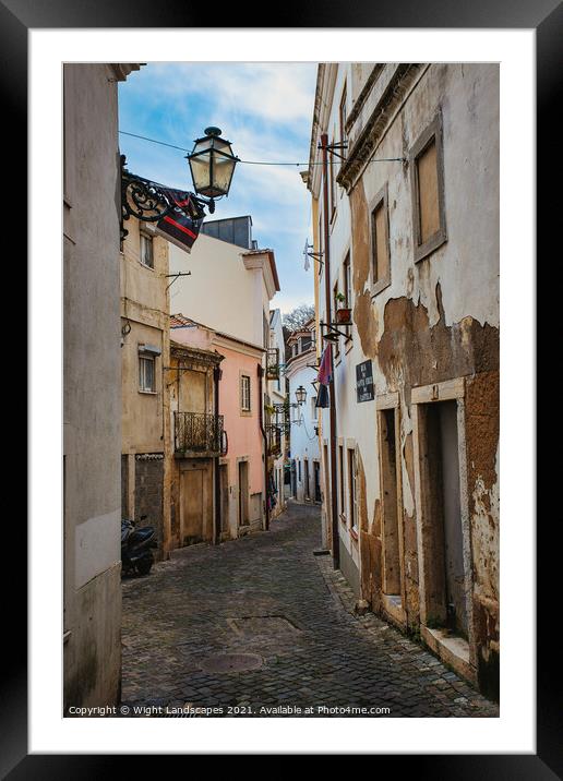 Backstreets Of Lisbon Framed Mounted Print by Wight Landscapes