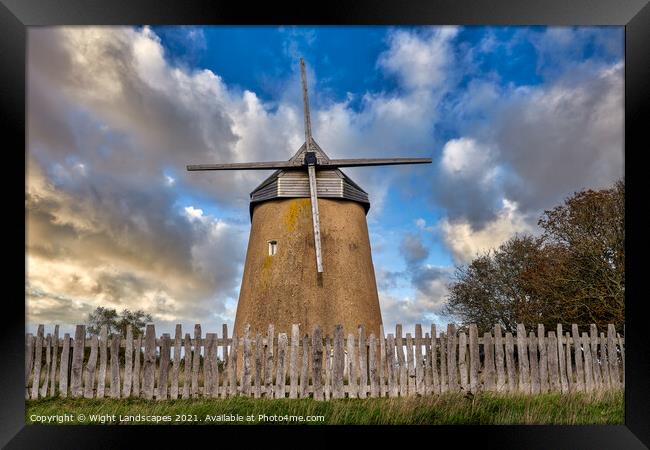 Bembridge Windmill Isle Of Wight Framed Print by Wight Landscapes