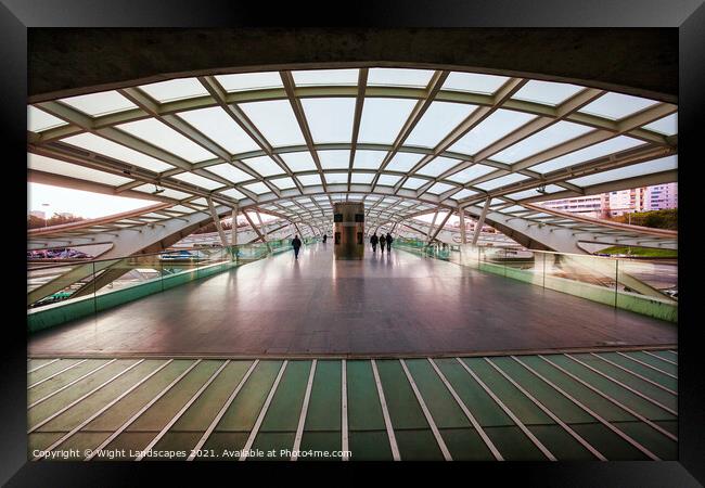 Oriente Station Walkway Framed Print by Wight Landscapes