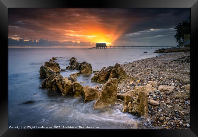 Bembridge Lifeboat Station Sunrise Framed Print by Wight Landscapes