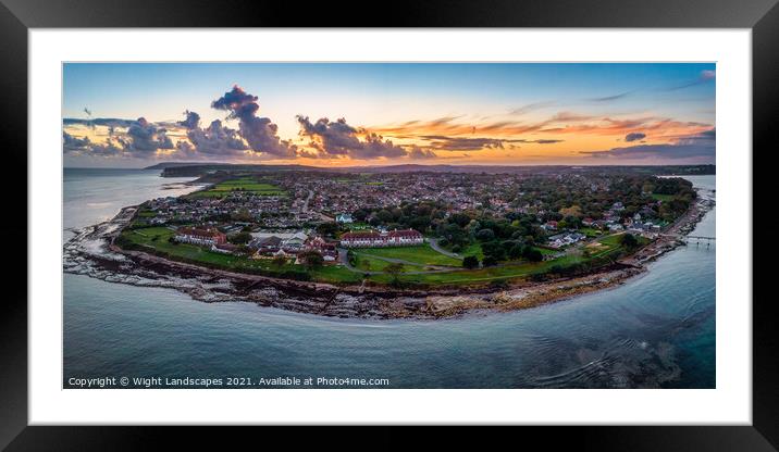 Bembridge Sunset Isle Of Wight Framed Mounted Print by Wight Landscapes