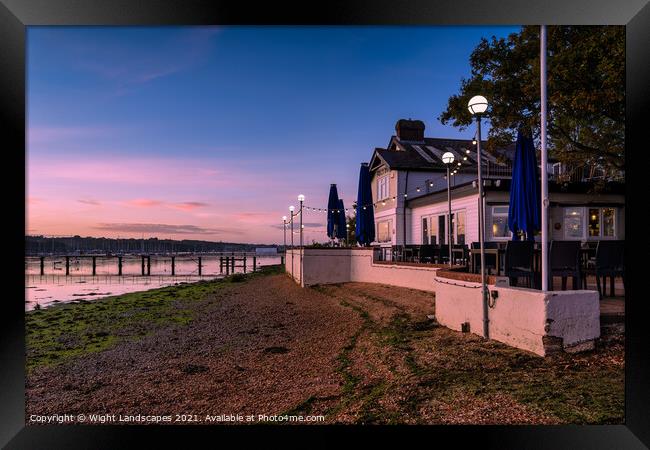 Folly Inn Sunset Isle Of Wight Framed Print by Wight Landscapes