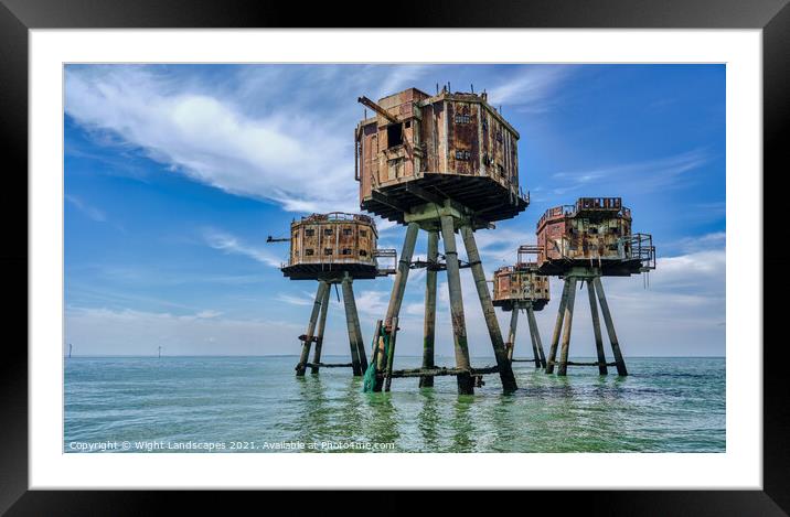 Shivering Sands Maunsell Forts Framed Mounted Print by Wight Landscapes