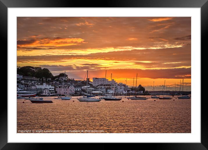 Cowes Sunset Isle Of Wight Framed Mounted Print by Wight Landscapes