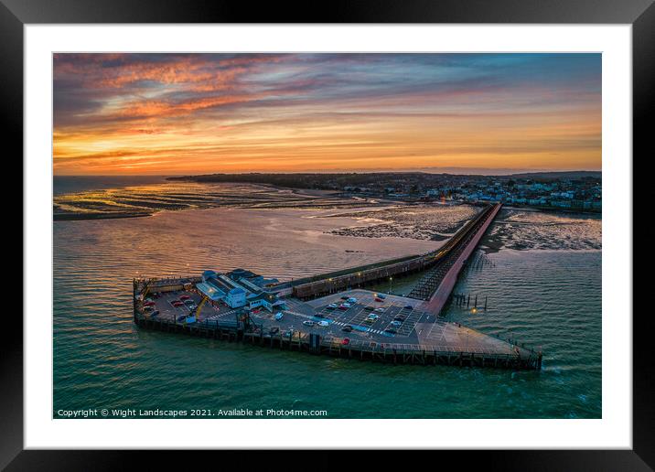 Ryde Pier Sunrise Framed Mounted Print by Wight Landscapes