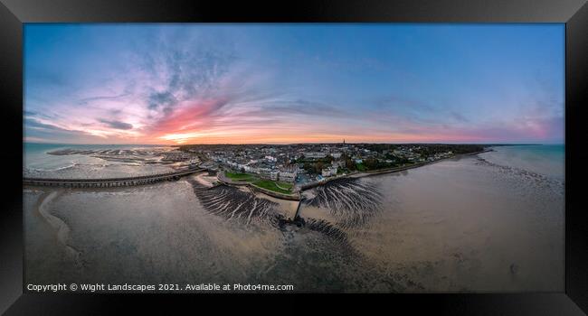 Ryde Sunrise Panorama Framed Print by Wight Landscapes