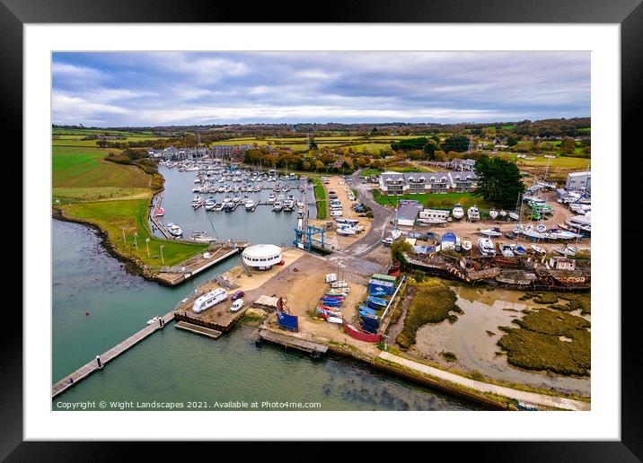 Island Harbour Marina Framed Mounted Print by Wight Landscapes