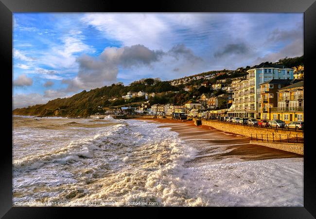 Ventnor Beach Surf Framed Print by Wight Landscapes