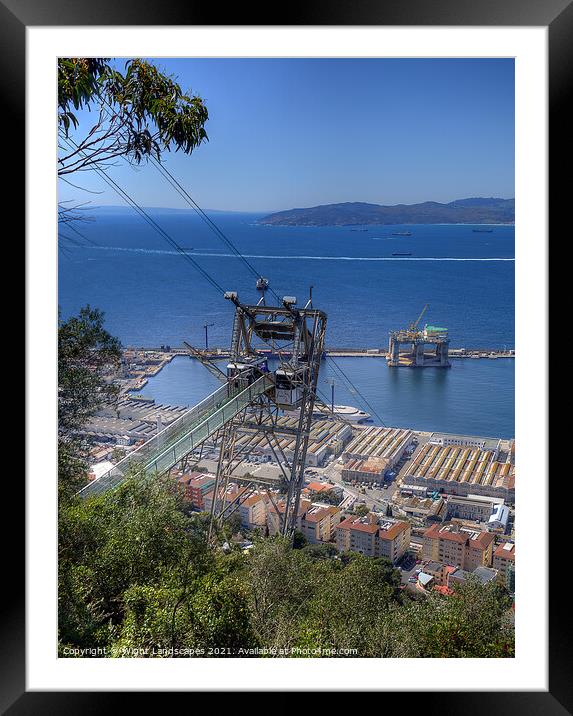 Cable Car Middle Station Framed Mounted Print by Wight Landscapes