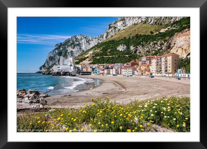 Catalan Bay Gibraltar Framed Mounted Print by Wight Landscapes