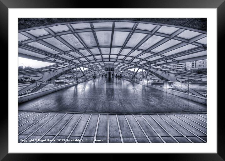 Oriente Station B&W Framed Mounted Print by Wight Landscapes