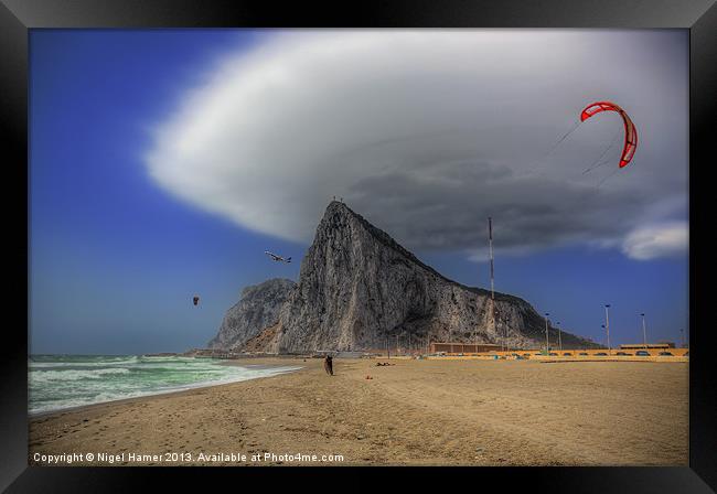 The Kite Surfer Framed Print by Wight Landscapes