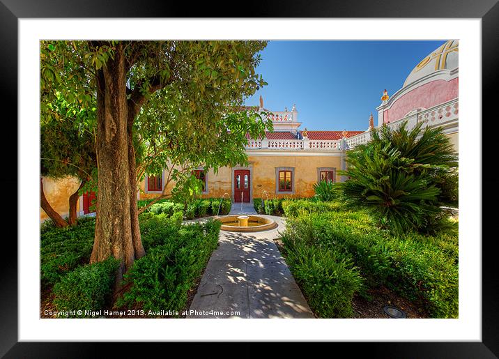 Courtyard Garden Framed Mounted Print by Wight Landscapes