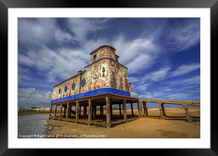 Lifeboat Station Fuseta Framed Mounted Print by Wight Landscapes