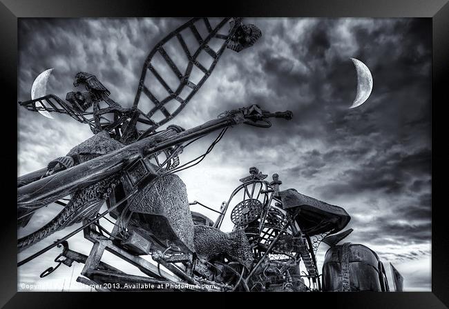 Riding Tonight BW Framed Print by Wight Landscapes