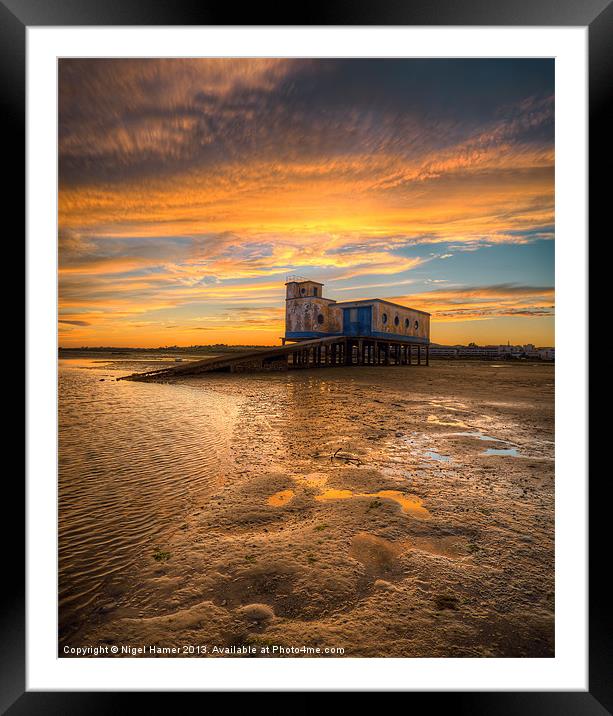 Lifeboat Station Sunset Framed Mounted Print by Wight Landscapes