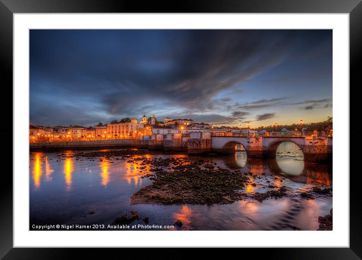 Tavira At Night Framed Mounted Print by Wight Landscapes