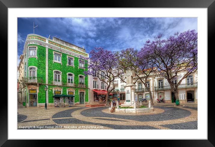Jacaranda Square Lagos Framed Mounted Print by Wight Landscapes