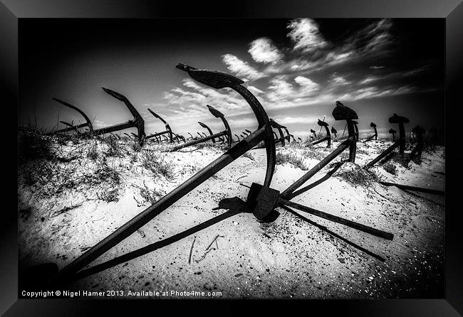 Anchor Cemetery Framed Print by Wight Landscapes