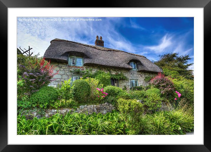 Thatched Cottage Godshill IOW. Framed Mounted Print by Wight Landscapes