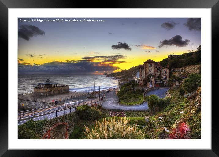 Ventnor Town Sunset Framed Mounted Print by Wight Landscapes