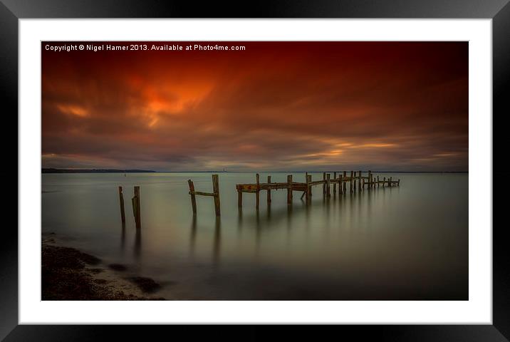 Binstead Hard Jetty Framed Mounted Print by Wight Landscapes