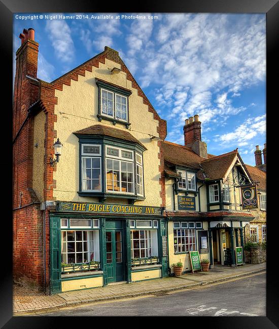 The Bugle Coaching Inn Framed Print by Wight Landscapes