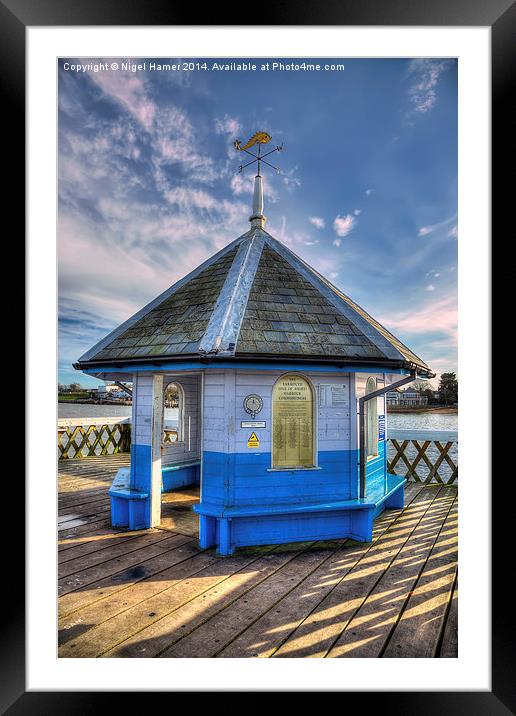 Yarmouth Pier Rotunda Framed Mounted Print by Wight Landscapes