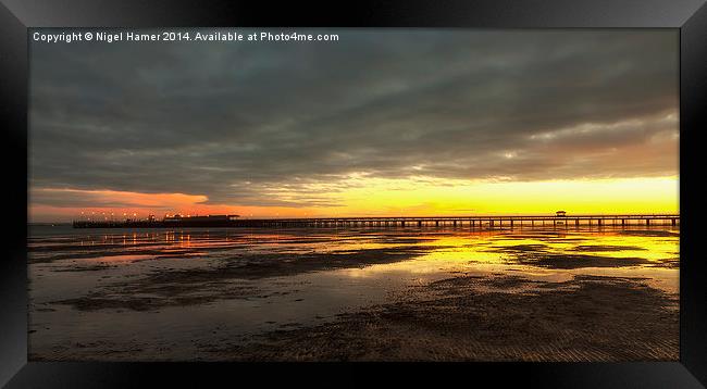 Dawn At Ryde Pier Framed Print by Wight Landscapes