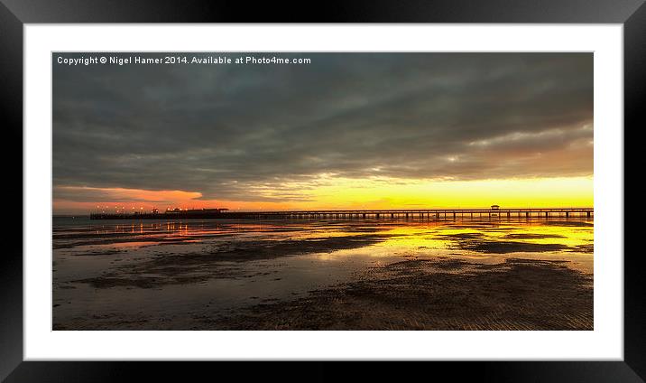 Dawn At Ryde Pier Framed Mounted Print by Wight Landscapes