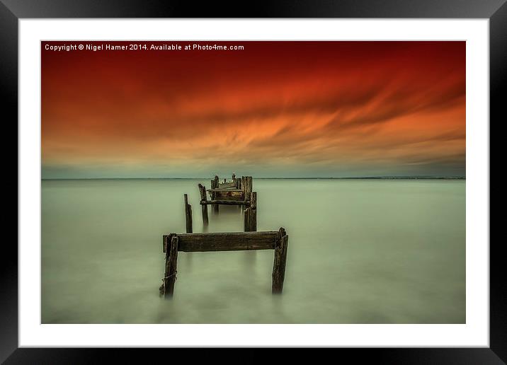 The Broken Jetty Framed Mounted Print by Wight Landscapes