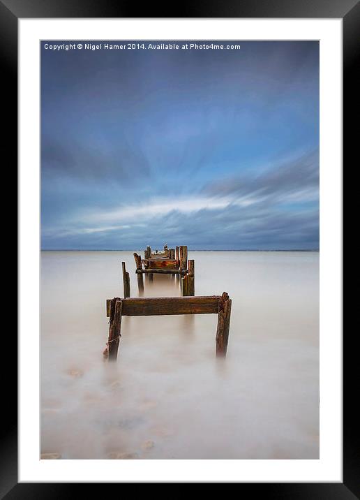 The Broken Jetty #2 Framed Mounted Print by Wight Landscapes