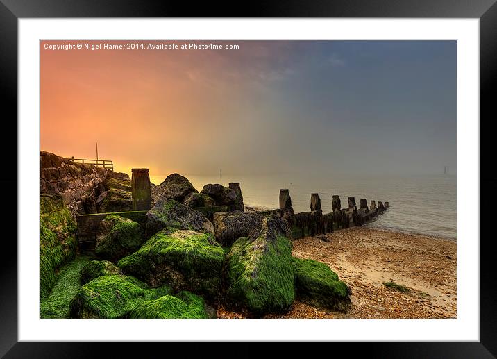 Foggy Fishbourne IOW Framed Mounted Print by Wight Landscapes