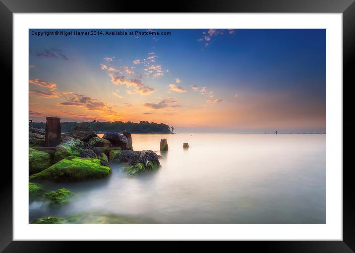 Fishbourne Sunset Framed Mounted Print by Wight Landscapes