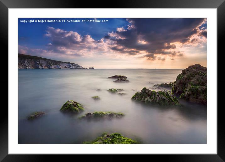 Alum Bay and The Needles Framed Mounted Print by Wight Landscapes