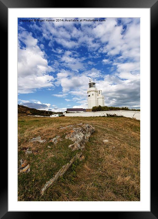 St Catherines Lighthouse Framed Mounted Print by Wight Landscapes