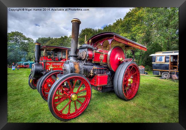 Steam Traction Engine Framed Print by Wight Landscapes