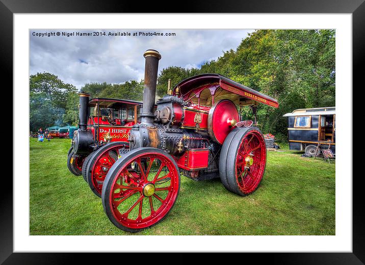 Steam Traction Engine Framed Mounted Print by Wight Landscapes