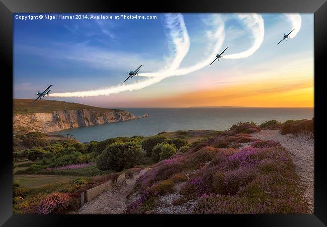 Blades Over The Needles Framed Print by Wight Landscapes