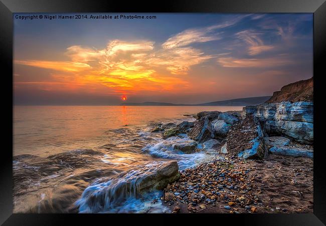 Sunset At Hanover Point Framed Print by Wight Landscapes