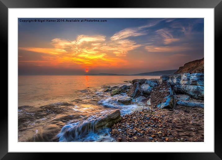 Sunset At Hanover Point Framed Mounted Print by Wight Landscapes