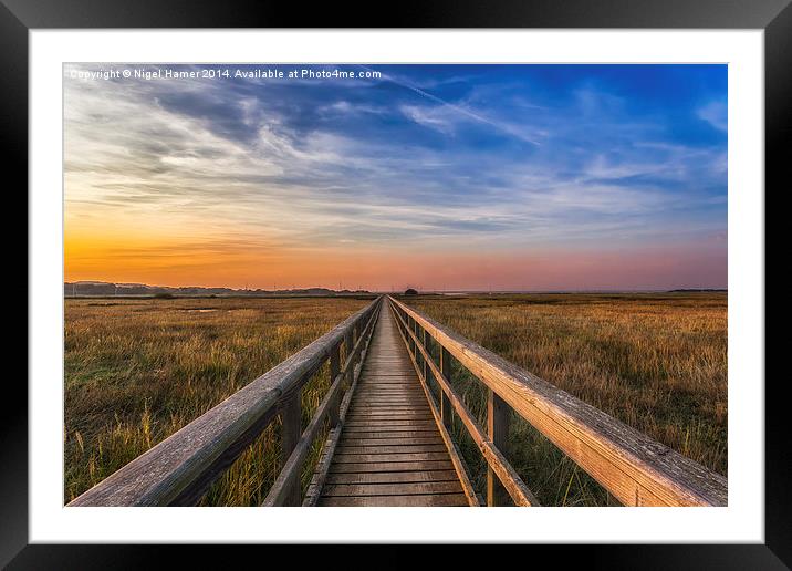 Newtown Creek Walkway Framed Mounted Print by Wight Landscapes