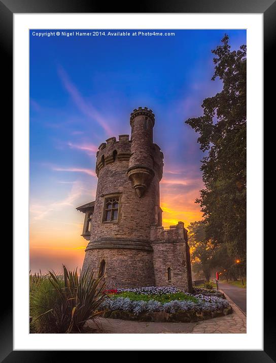 Dawn At Appley Tower Framed Mounted Print by Wight Landscapes