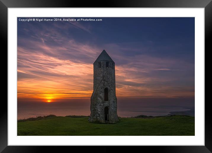 Sunset At The Pepper Pot Framed Mounted Print by Wight Landscapes