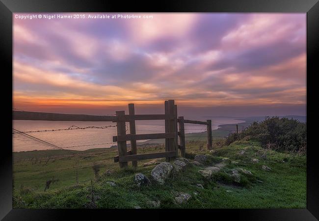 The Kissing Gate Framed Print by Wight Landscapes
