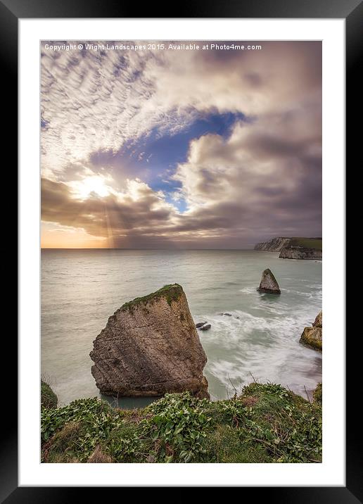 Stag and Mermaid Framed Mounted Print by Wight Landscapes